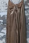 Mutedance 24 Spring/Summer Printed Flowing Long Dress MD-MD24SS30-K khaki PM141